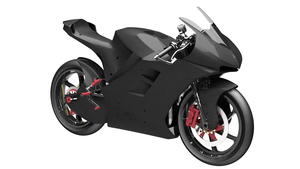 Carbon-Motorradrahmen von ETH Moto Racing