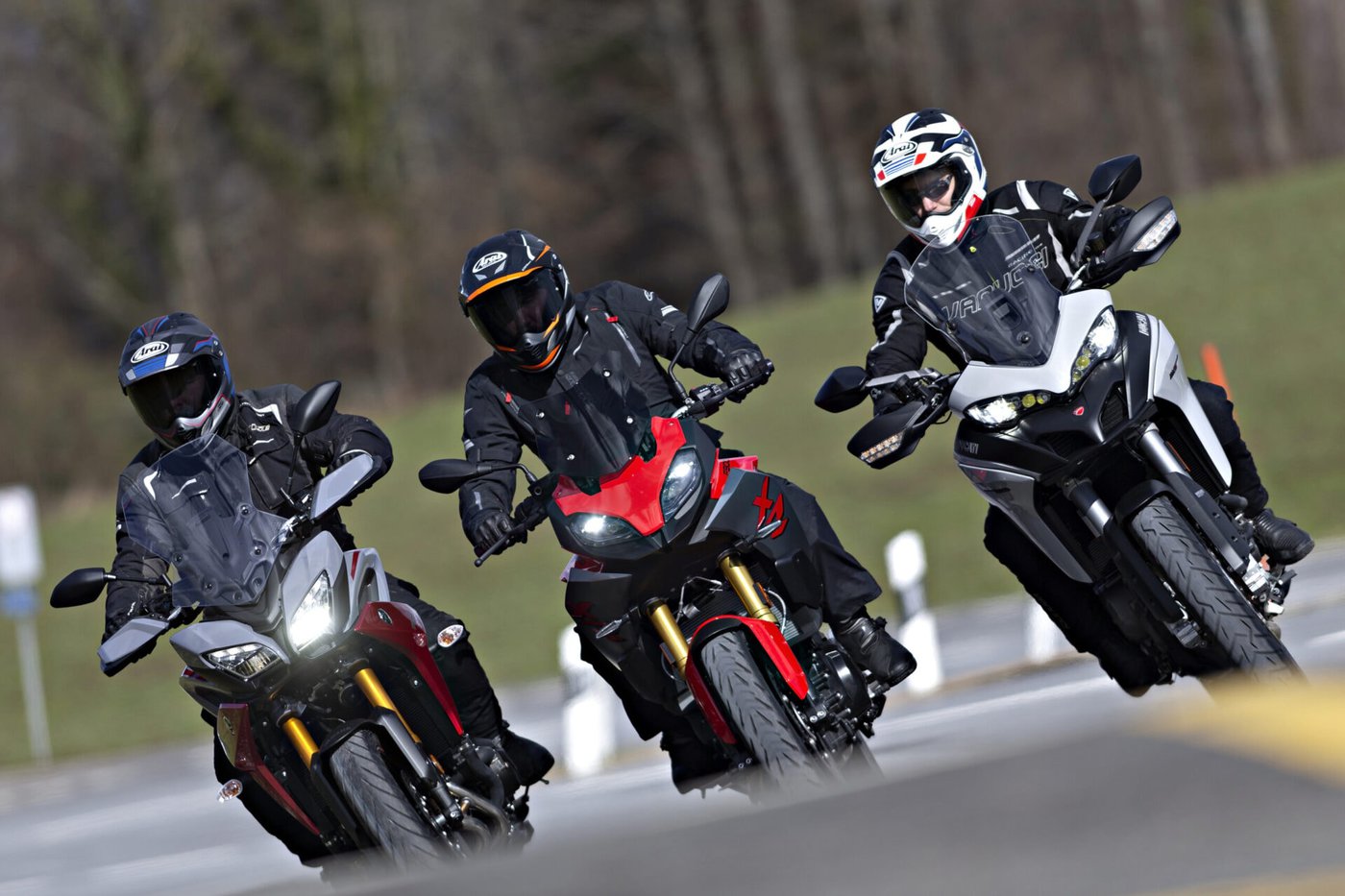BMW F 900 XR Ducati Multistrada 950 S Yamaha Tracer 900 GT