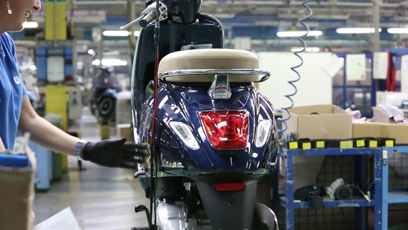 Vespa-Produktion im Piaggio-Werk Pontedera. Foto: ampnet/Piaggio