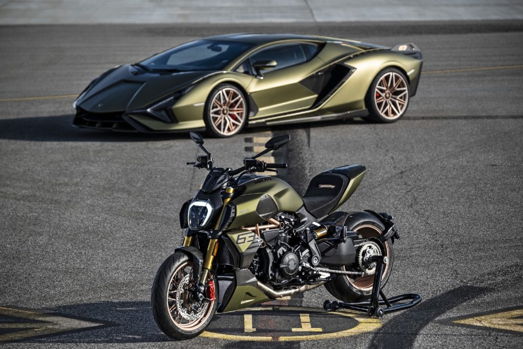 Ducati Diavel 1260 Lamborghini und Lamborghini Siàn FKP 37. Foto: ampnet