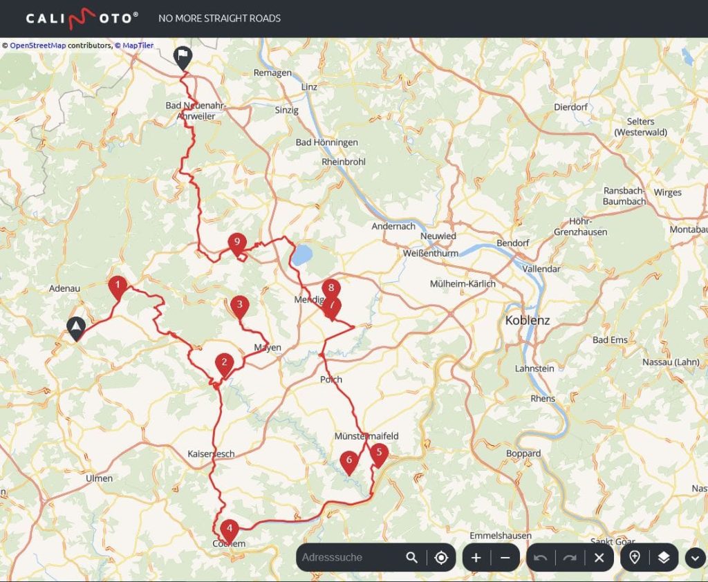 Wunderlich Ausfahrt Tour 1: Südtour Ahr-Vulkaneifel-Mosel-Zentraleifel