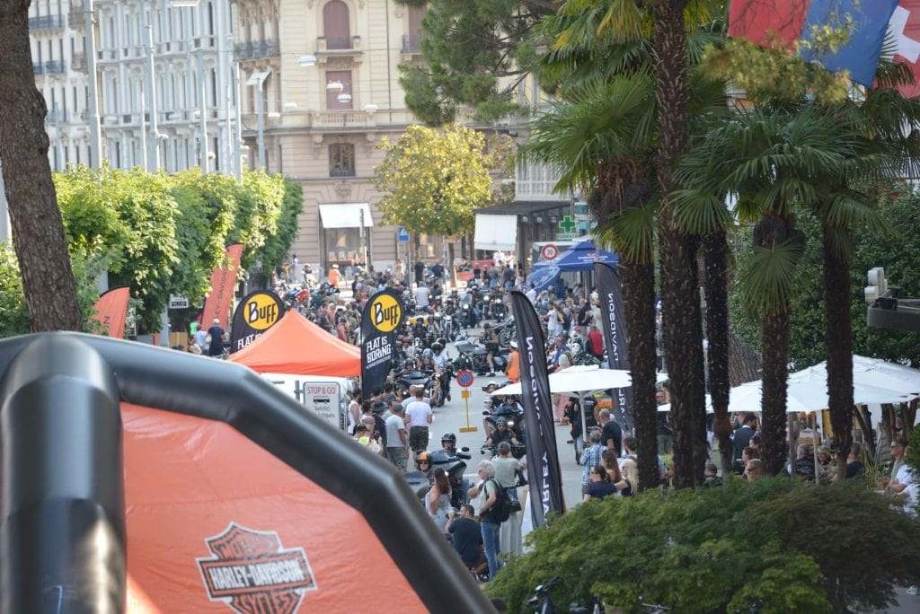 Abwechslungsreiches Harley-Village an den Swiss Harley Days 2022.