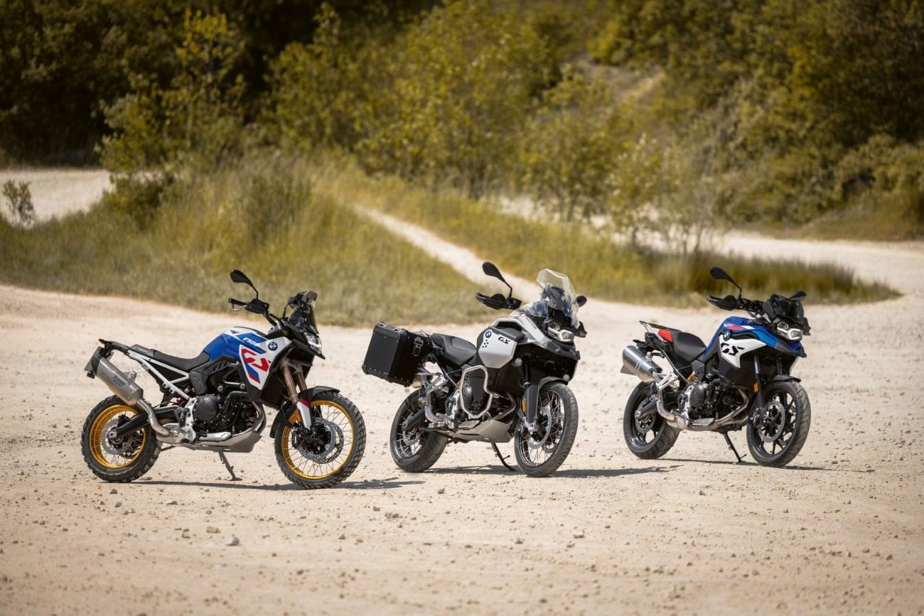 Neu für 2024: BMW F 900 GS, BMW F 900 GS Adventure und BMW F 800 GS (v. l.).