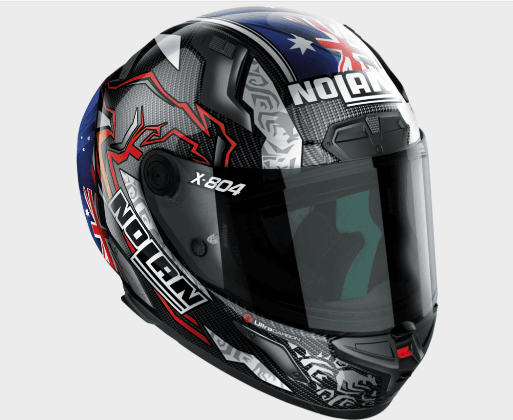 Der 2024 er Nolan X-804 RS Ultra Carbon im Stoner-Replica-Design.