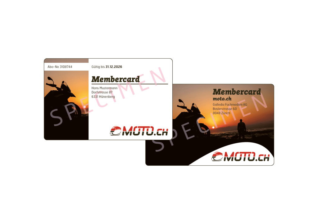 Die neue MOTO.CH-Membercard.