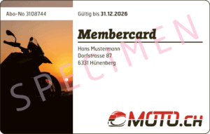 Die neue MOTO.CH-Membercard. 